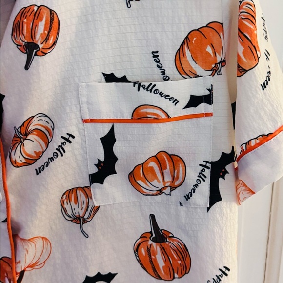 Kids Halloween Pajama Set - White and Orange - Picture 5 of 9